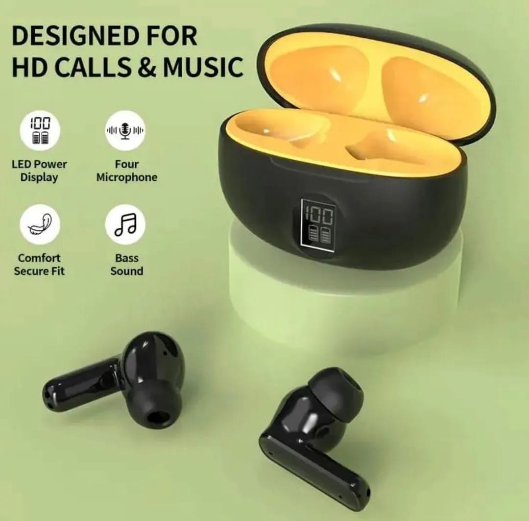 Stereo TWS Wireless Earbuds - Bluetooth 5.3 Headphones with Deep Bass & HD Mic