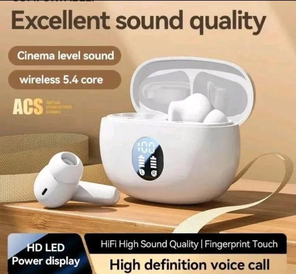 Stereo TWS Wireless Earbuds - Bluetooth 5.3 Headphones with Deep Bass & HD Mic